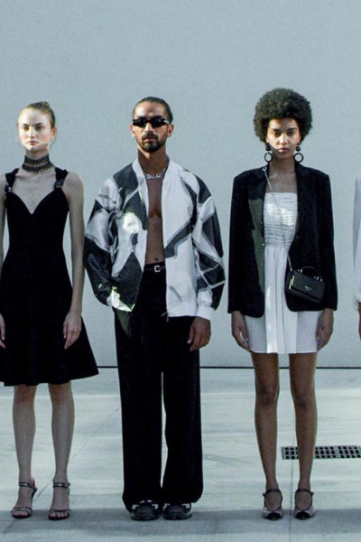 Paula Cioltean in Emporio Armani SS2021 Building Dialogues campaign