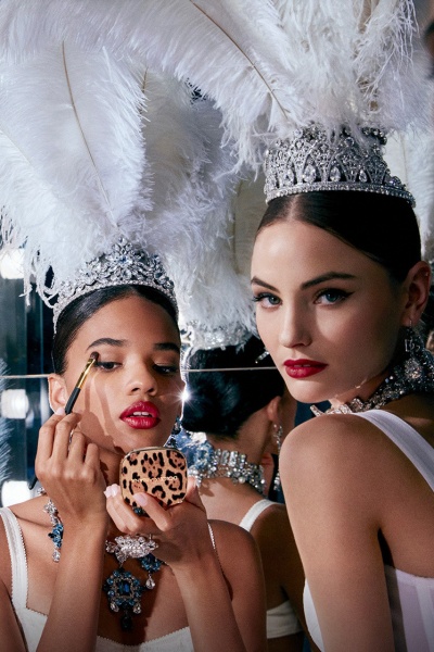 Paula Cioltean in Dolce & Gabbana holiday campaign